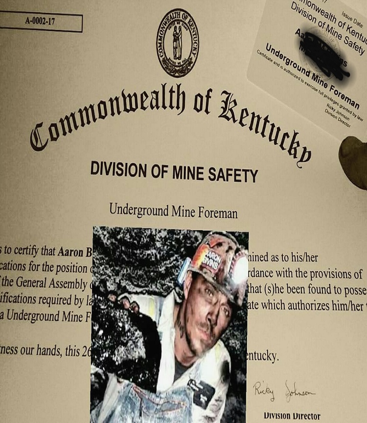 Aaron Bivins - Kentucky Underground Mine Foreman